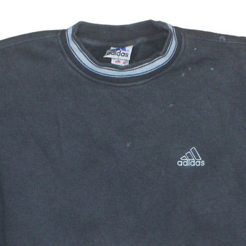 Adidas Men's Black Small Pullover Sweatshirt Vintage Crew Neck