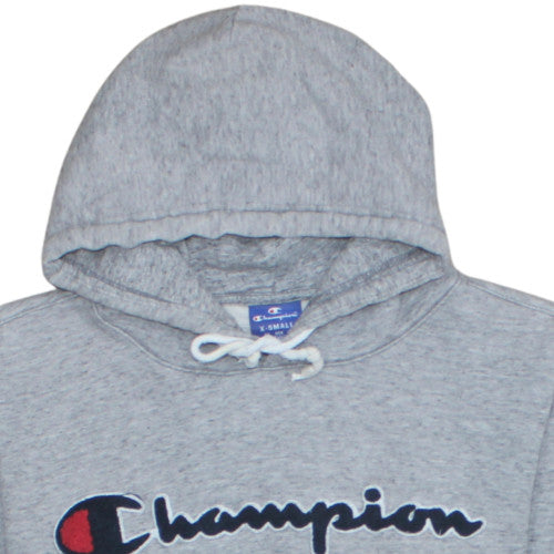 Champion Womens Grey XS Pullover Hoodie 100% Cotton Embroidered Logo