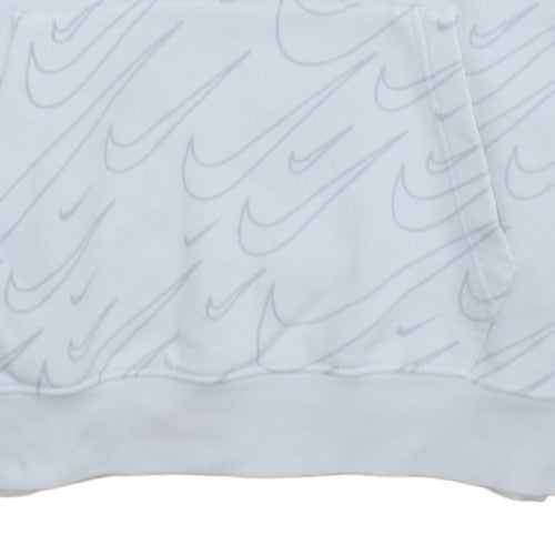Nike Men's White XS Pullover Hoodie with Logo Graphic Print