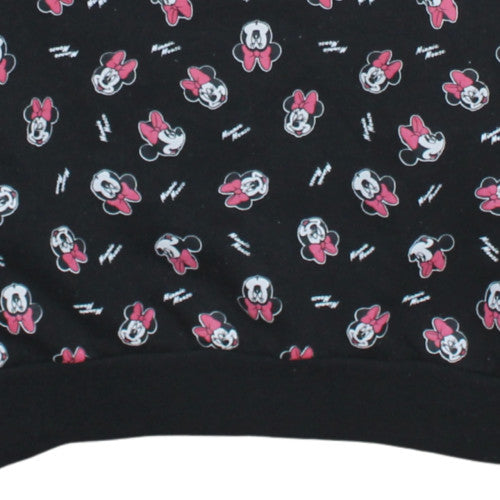 Disney Women Black Minnie Mouse Pullover Sweatshirt M