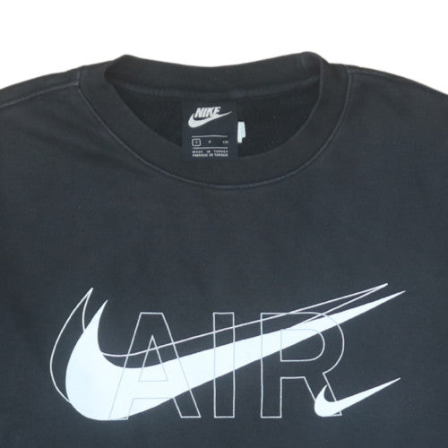 Nike Men's Black Small Pullover Air Logo Fleece Sweatshirt
