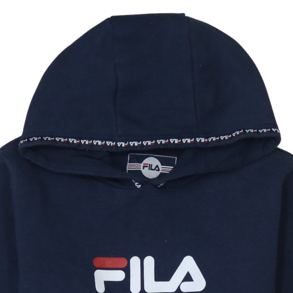 Fila Boys Navy Blue Pullover Hoodie 13-15 Years Logo Design