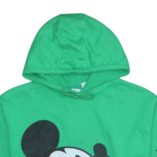 Disney Women’s Green Mickey Mouse Pullover Hoodie Size M 12/14