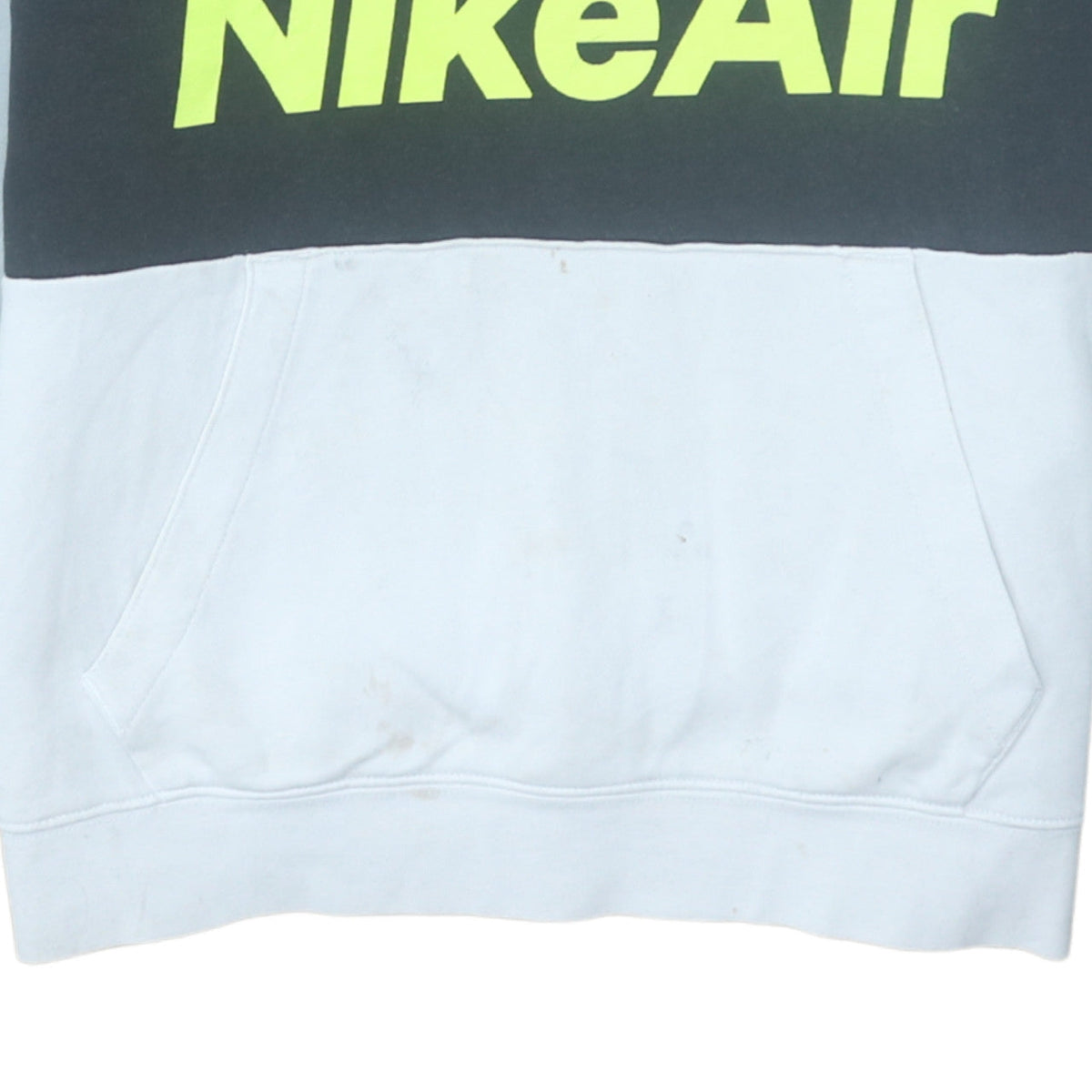 Nike Boys Grey Colourblock Pullover Hoodie XL Fleece Logo Print