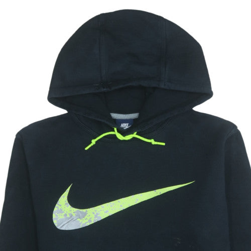 Nike Men's Black Pullover Hoodie M Fleece Sports Logo Sweatshirt