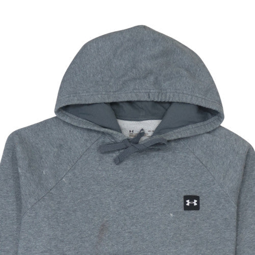 Under Armour Men Grey Pullover Hoodie L Loose Fit ColdGear