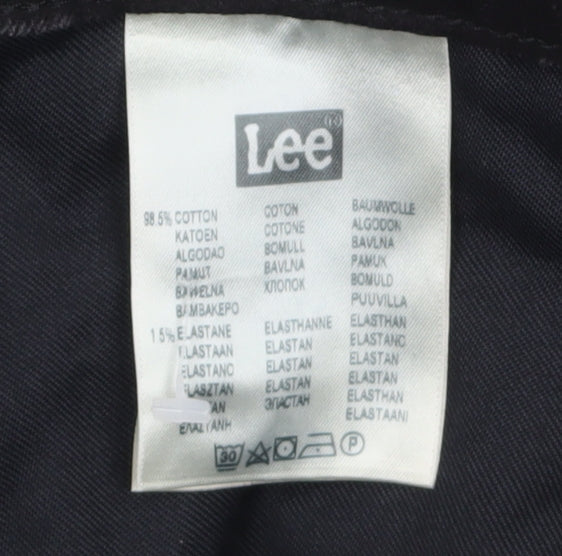 Lee Men's Black Daren Zip Fly Straight Regular Fit Jeans W38 L32