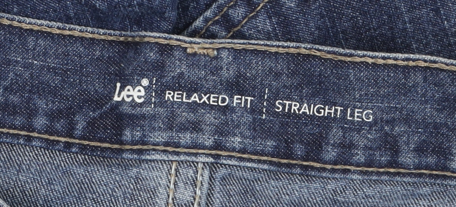Lee Women's Blue Size 12 Relaxed Fit Straight Leg Jeans