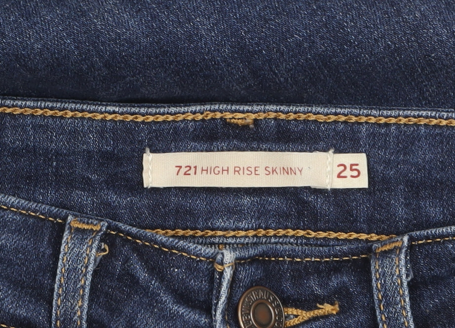 Levi's Women's Blue 721 High Rise Skinny Jeans Size 25