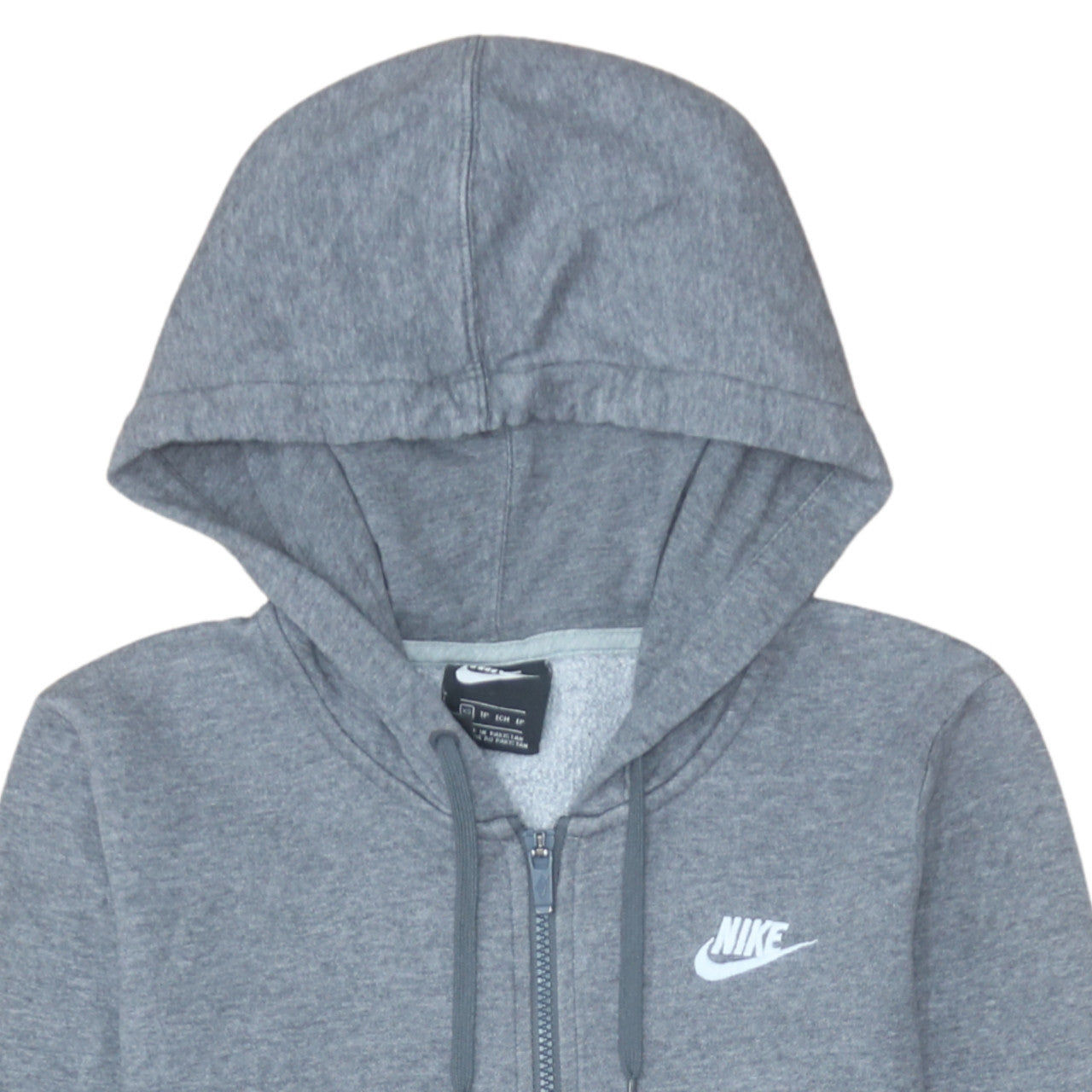 Nike Men's Grey Full Zip Hoodie XS Fleece Sportswear