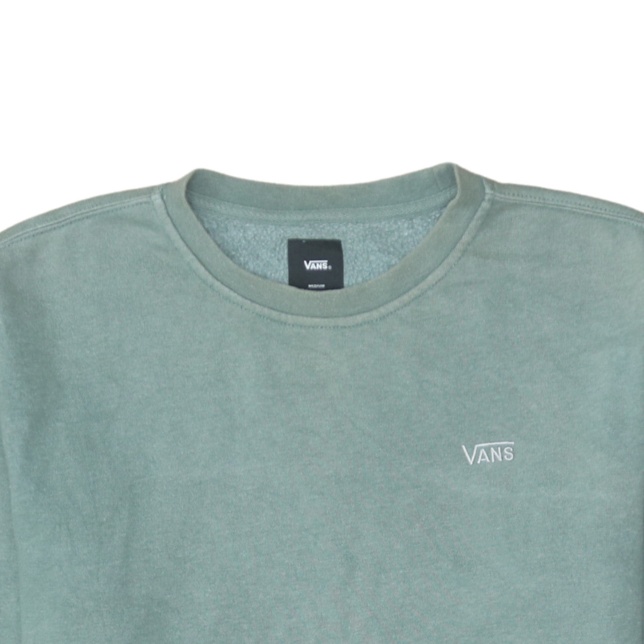 Vans Mens Green Pullover Crew Neck Fleece Sweatshirt Medium