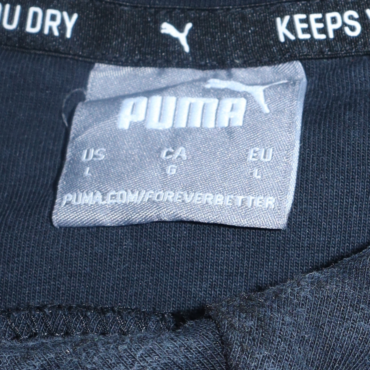 Puma Mens Black Pullover Hoodie Size L Sports Fleece Sweatshirt