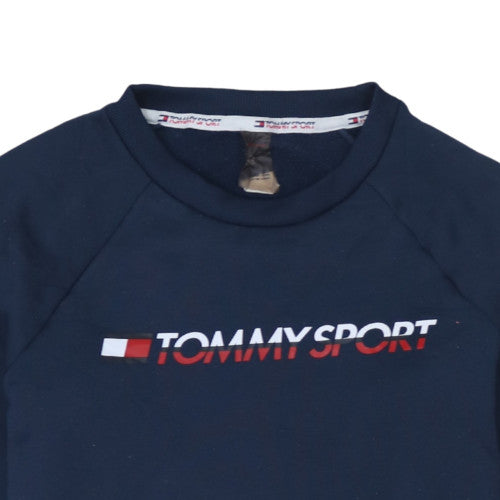Tommy Sport Men's Blue Crew Neck Pullover Sweatshirt Size L