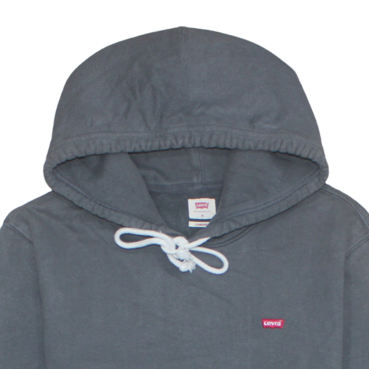 Levi's Men's Grey Pullover Hoodie M Classic Logo Cotton Sweatshirt