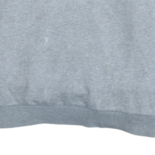 Adidas Men Grey 1/2 Zip Sweatshirt Size M Sports Fleece