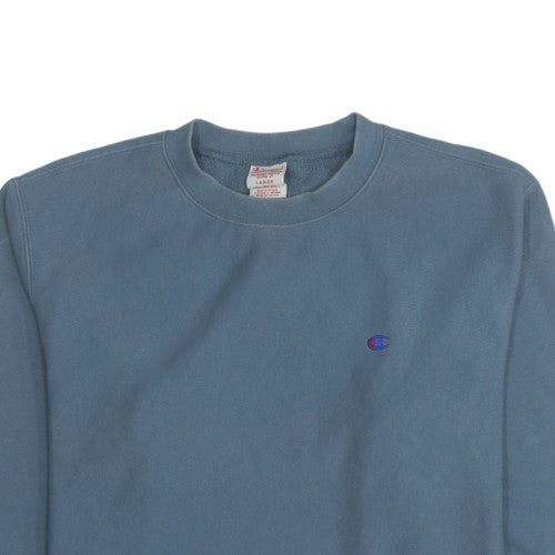 Champion Men's Blue Large Crew Neck Pullover Sweatshirt