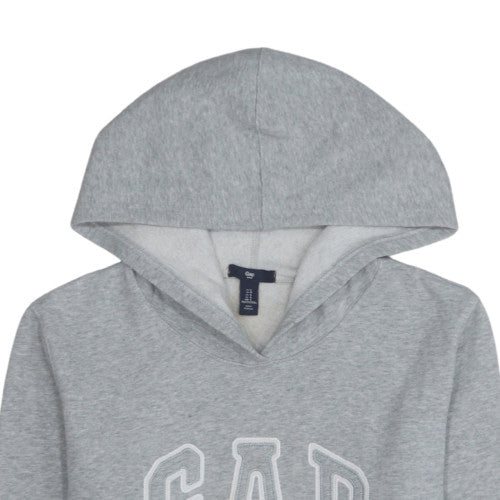 GAP Men's Grey Pullover Logo Hoodie L Regular Fleece Sweatshirt
