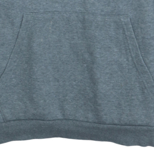 Puma Men's Grey Pullover Hoodie M Logo Fleece Sweatshirt