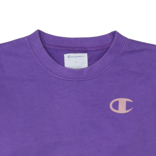 Champion Women’s Purple Crew Neck Pullover Sweatshirt L Cotton Blend
