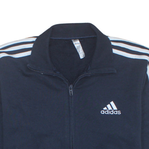 Adidas Men Blue Full Zip Sweatshirt M Regular Fit Sportswear