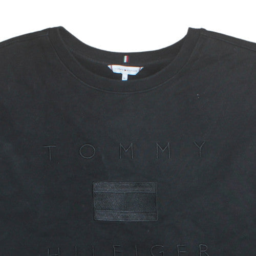 Tommy Hilfiger Men's Black XL Crew Neck Pullover Sweatshirt
