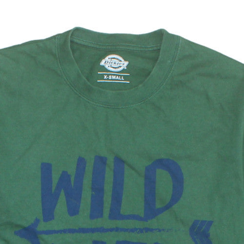 Dickies Men's Green XS Graphic Wild Life Cotton T-Shirt