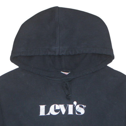 Levi's Men's Black XS Pullover Hoodie with Logo Print