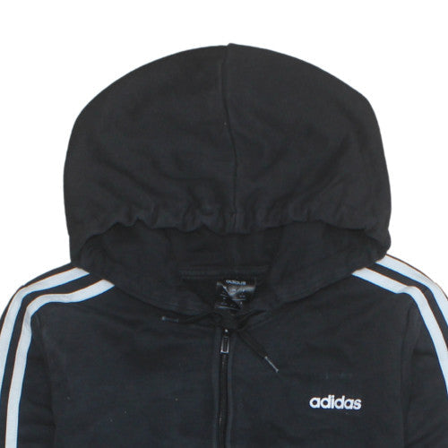 Adidas Mens Black Full Zip Hoodie L Lightweight Sportswear
