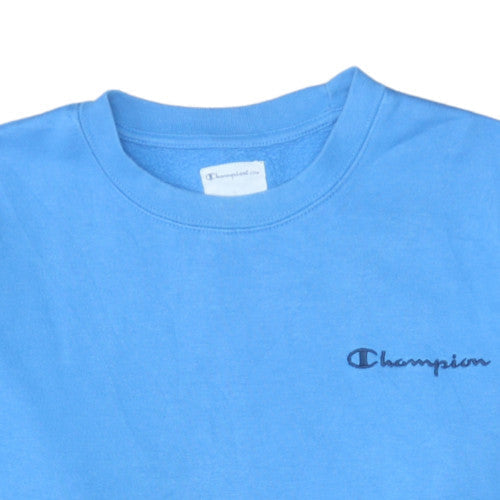 Champion Mens Blue Small Pullover Sweatshirt Crew Neck Fleece Logo