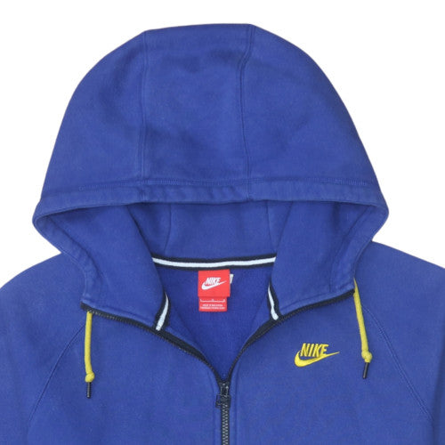Nike Men's Blue Full Zip Hoodie Size L Fleece Sweatshirt