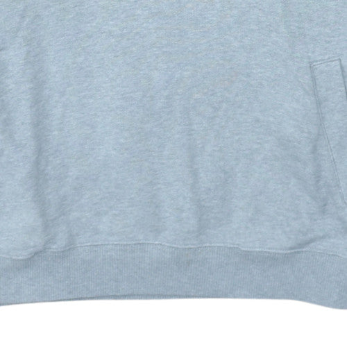 Quiksilver Men's Grey Pullover Hoodie L Graphic Print Cotton Blend
