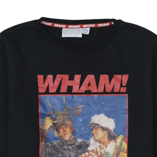 Wham Women's Black Christmas Long Sleeve T-Shirt Size S
