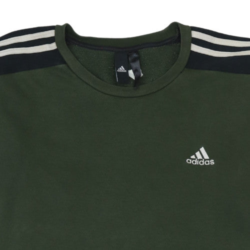 Adidas Men’s Green Crew Neck Pullover Sweatshirt M