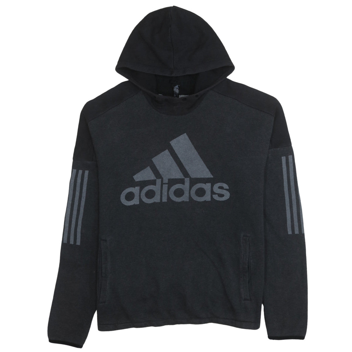 Adidas Men's Black Pullover Hoodie Medium Logo Sportswear
