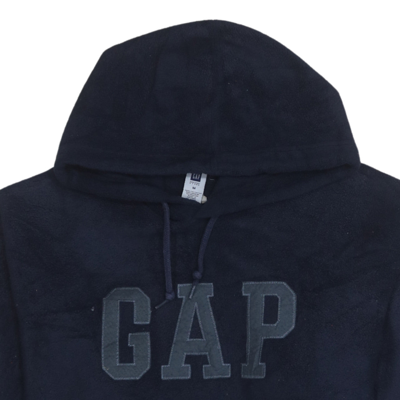 Gap Men Blue Fleece Pullover Hoodie M Logo Sweatshirt