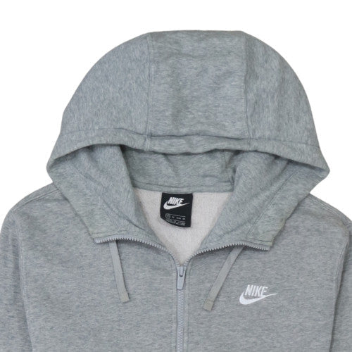 Nike Men's Grey Full Zip Hoodie XS Fleece Cotton Blend