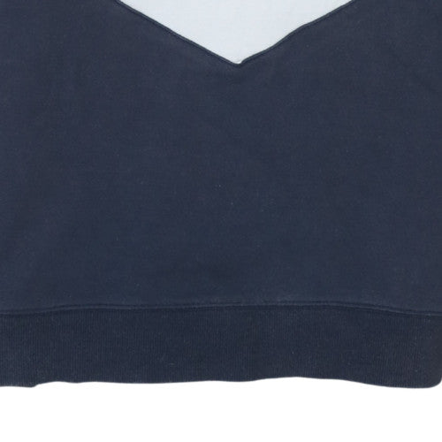 Diesel Women’s Pink Blue Colourblock Pullover Hoodie Size M
