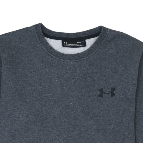 Under Armour Men's Grey ColdGear Fitted Sweatshirt Medium