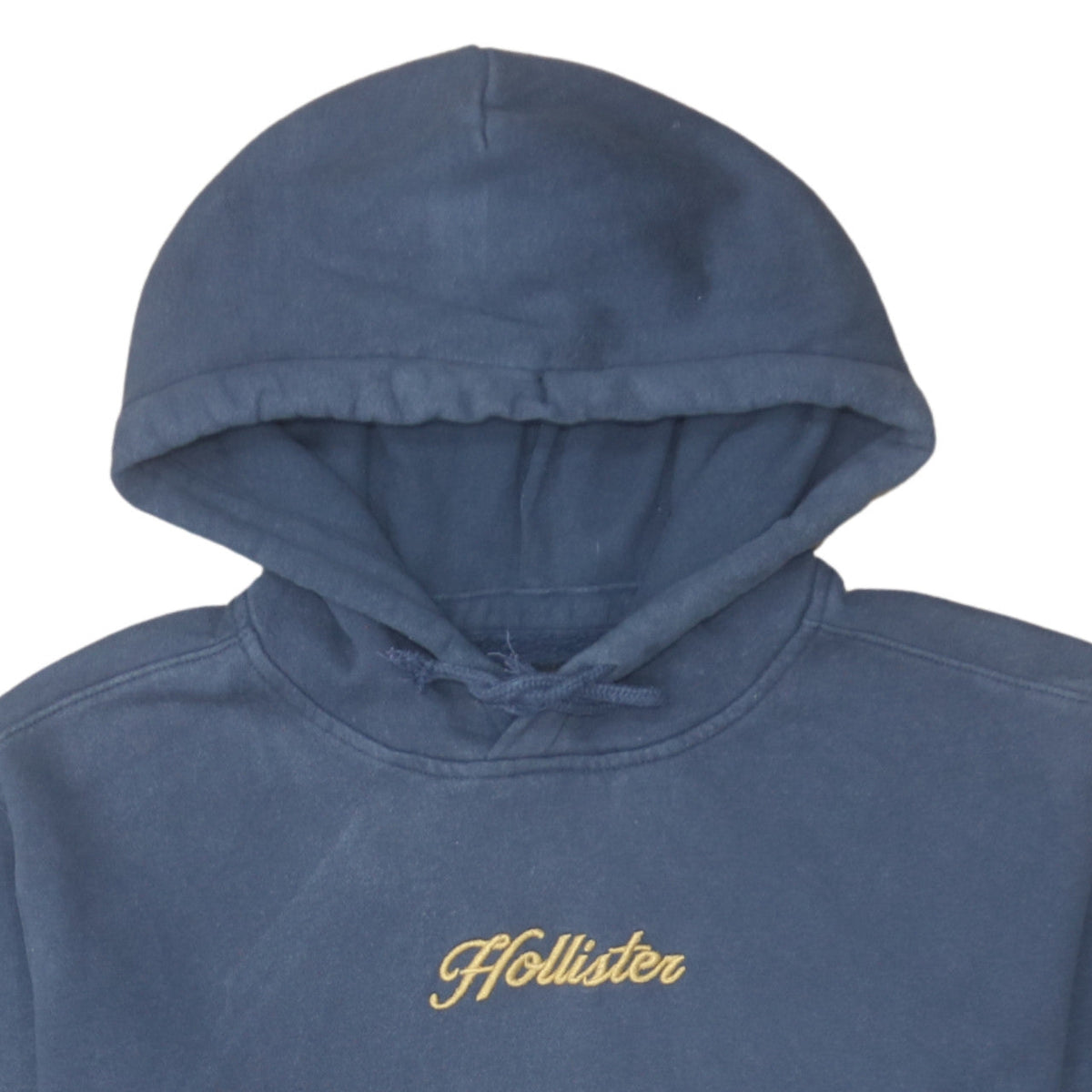 Hollister Men's Blue Pullover Hoodie XS Embroidered Logo Fleece