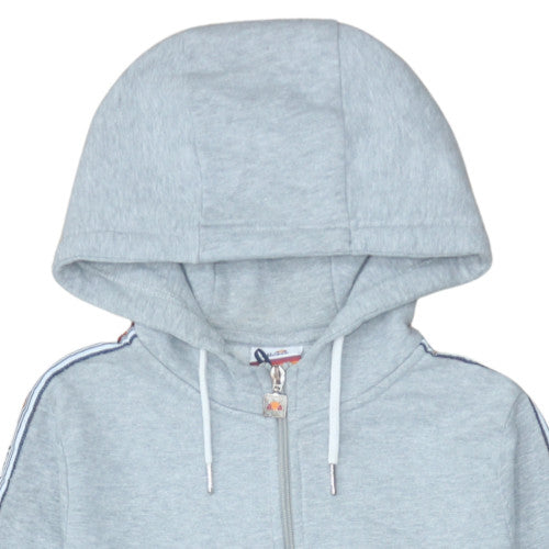 Ellesse Womens Grey Full Zip Hoodie UK 10 Cotton Blend
