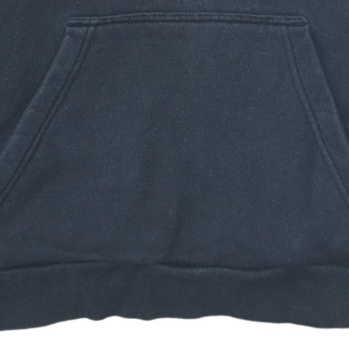 Adidas Mens Black Pullover Hoodie Sweatshirt Small Logo Crew