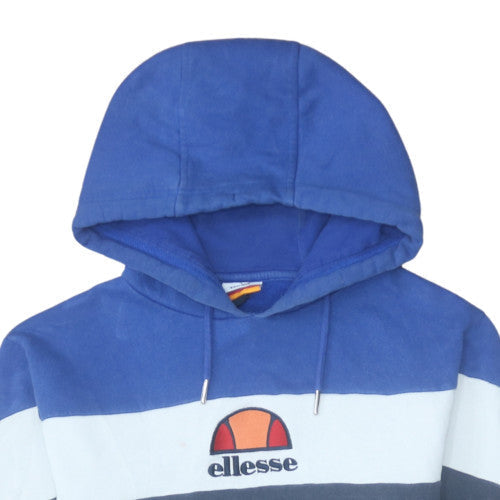 Ellesse Men's Blue Pullover Hoodie Size M Fleece Logo Sweatshirt