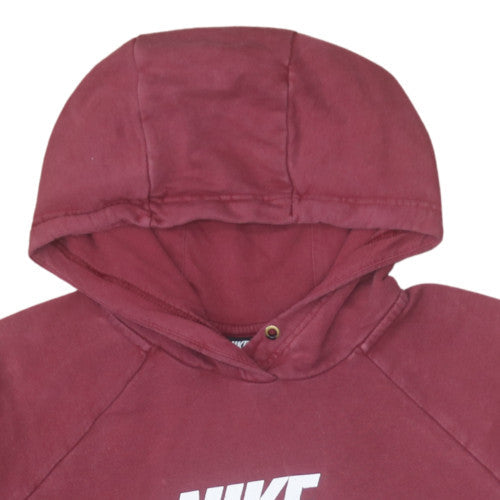 Nike Men's Red Pullover Hoodie XL Fleece Logo Sportswear