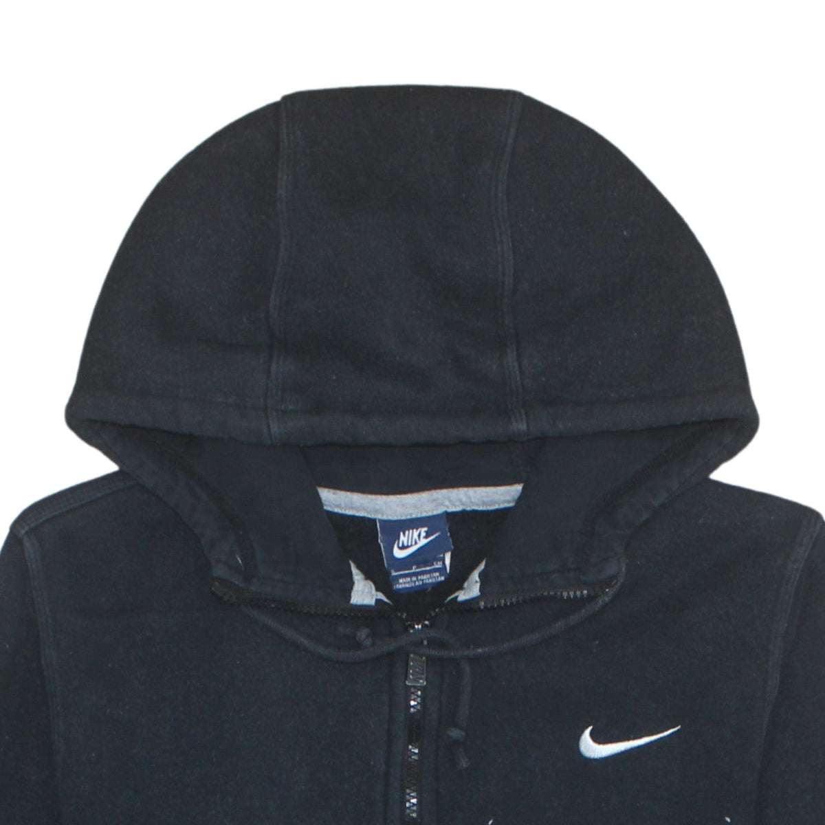 Nike Men's Black Full Zip Hoodie S Cotton Blend Fleece