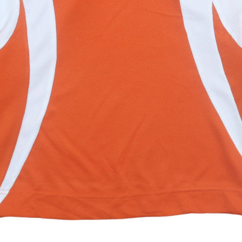 Reebok Boys Orange 3/4 Sleeve Football Jersey Top Size L