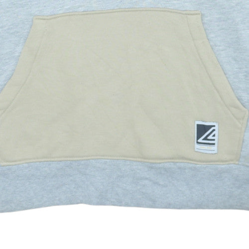 Umbro Men’s Beige White Grey Pullover Hoodie Size M