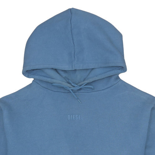 Diesel Men’s Blue Pullover Hoodie Size L Regular Fit Fleece