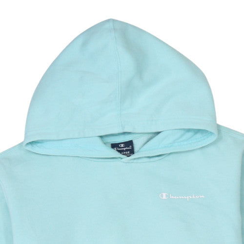 Champion Girls Blue Pullover Hoodie 13-14 Years Regular Fit Cotton Blend