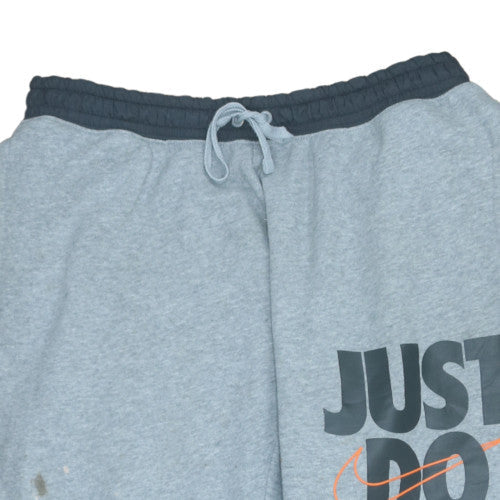 Nike Mens Grey Jogger Sweatpants L Fleece Activewear Tapered Fit