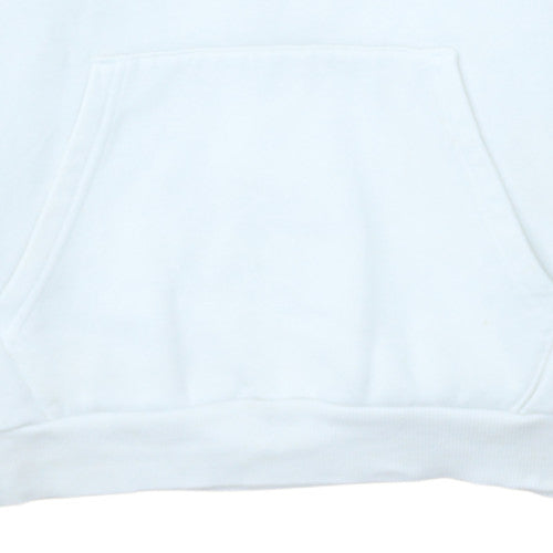 Puma Men's White Small Pullover Hoodie with Logo Print